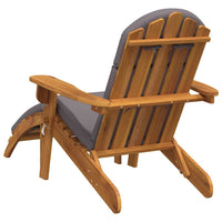 Sedia Adirondack Giardino con Poggiapiedi Legno Massello Acacia 360034