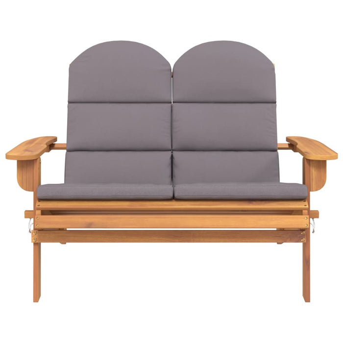 Panchina Giardino Adirondack Cuscini 126 cm Massello di Acacia 360040