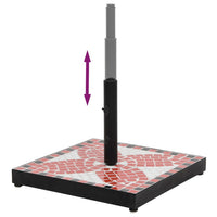 Base per Ombrellone Terracotta e Bianco Quadrata 12 kg 362218