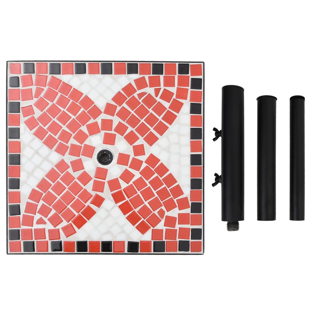 Base per Ombrellone Terracotta e Bianco Quadrata 12 kg 362218