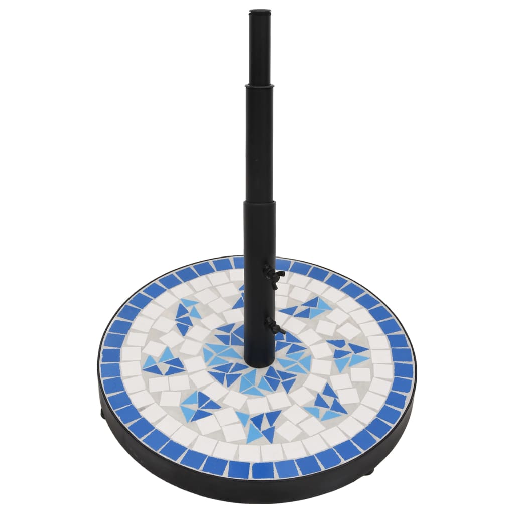Base per Ombrellone Blu e Bianco Rotonda 12 kgcod mxl 129263