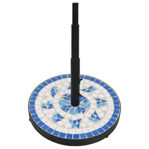 Base per Ombrellone Blu e Bianco Rotonda 12 kgcod mxl 129263