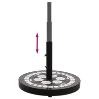 Base per Ombrellone Nero e Bianco Rotonda 12 kg 362223