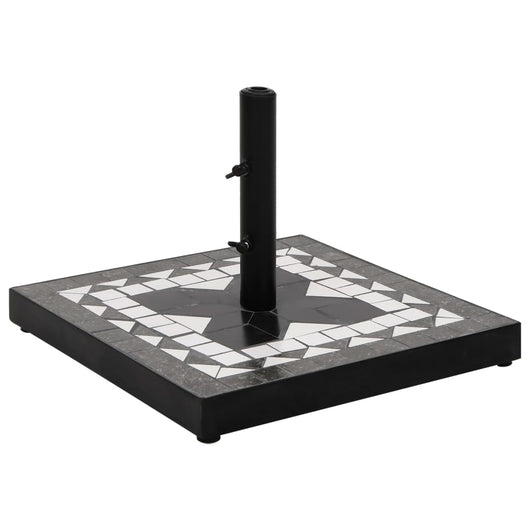 Base per Ombrellone Nero e Bianco Quadrata 12 kgcod mxl 103206