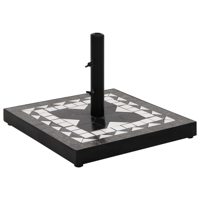 Base per Ombrellone Nero e Bianco Quadrata 12 kgcod mxl 103206
