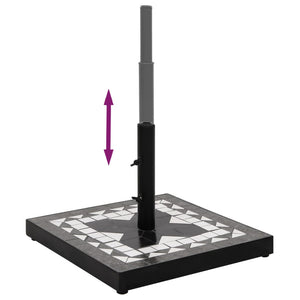 Base per Ombrellone Nero e Bianco Quadrata 12 kg 362224