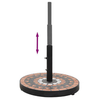 Base per Ombrellone Terracotta e Bianco Rotonda 12 kg 362225