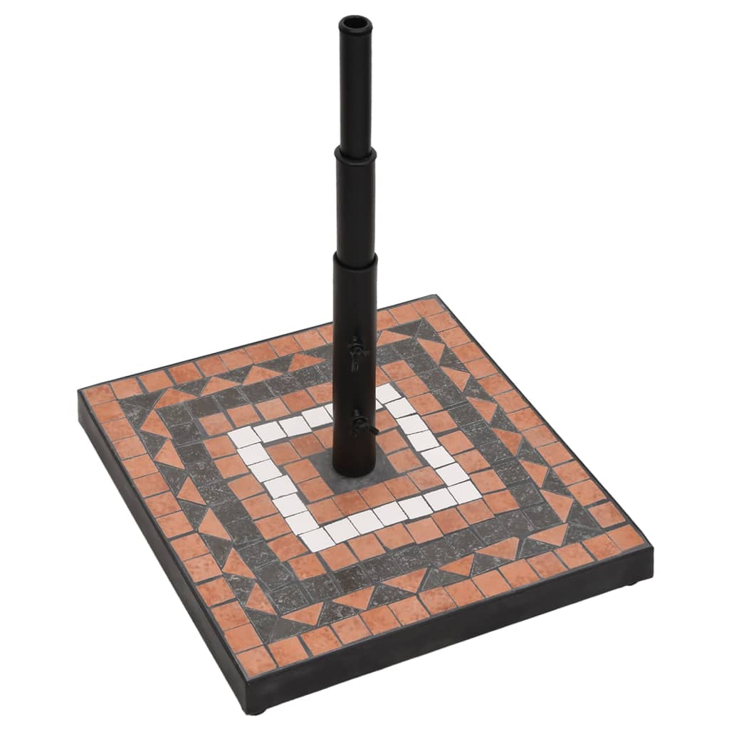 Base per Ombrellone Terracotta e Bianco Quadrata 12 kg 362226
