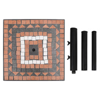 Base per Ombrellone Terracotta e Bianco Quadrata 12 kg 362226