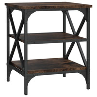 Tavolino da Salotto-Tavolino da soggiorno-Tavolo Rovere Fumo 40x42x50cm in Legno Multistrato