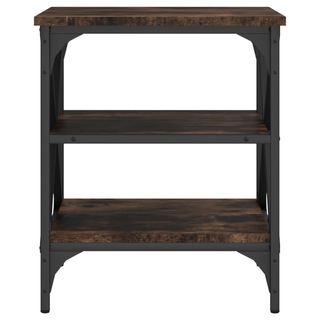 Tavolino da Salotto-Tavolino da soggiorno-Tavolo Rovere Fumo 40x42x50cm in Legno Multistrato