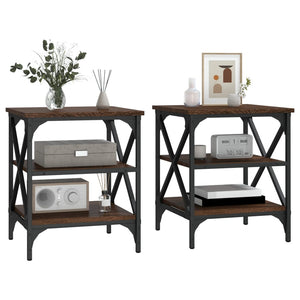 Tavolini 2 pz Rovere Marrone 40x42x50 cm in Legno Multistrato 825781