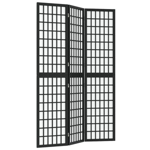 Divisorio Pieghevole 3 Pannelli Stile Giapponese 120x170cm Nero cod mxl 71045