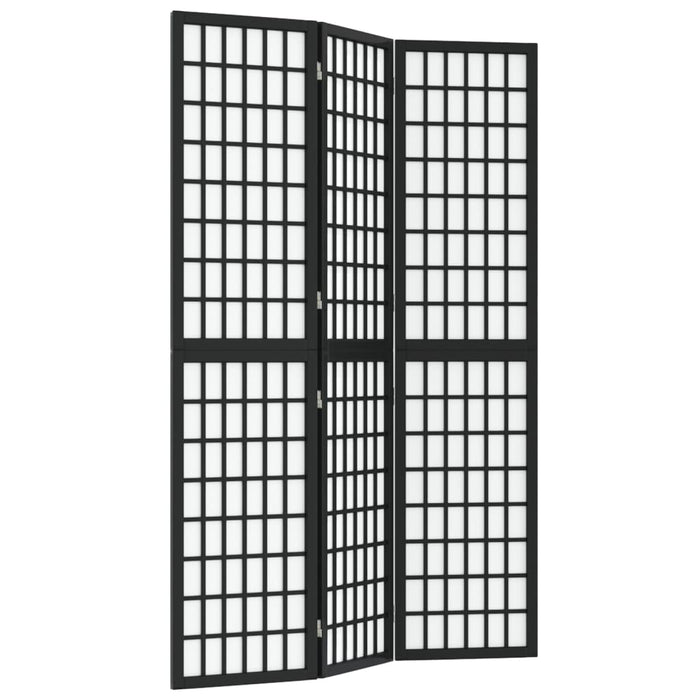 Divisorio Pieghevole 3 Pannelli Stile Giapponese 120x170cm Nero cod mxl 71045
