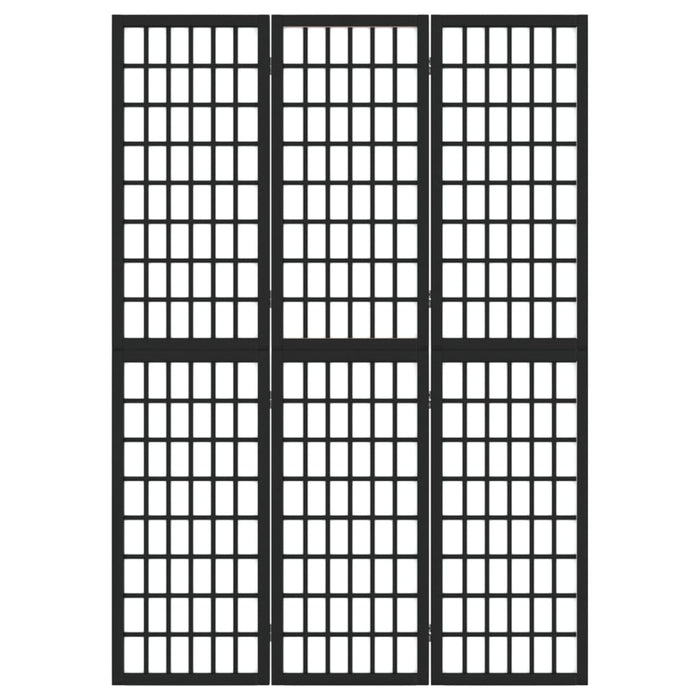 Divisorio Pieghevole 3 Pannelli Stile Giapponese 120x170cm Nero cod mxl 71045