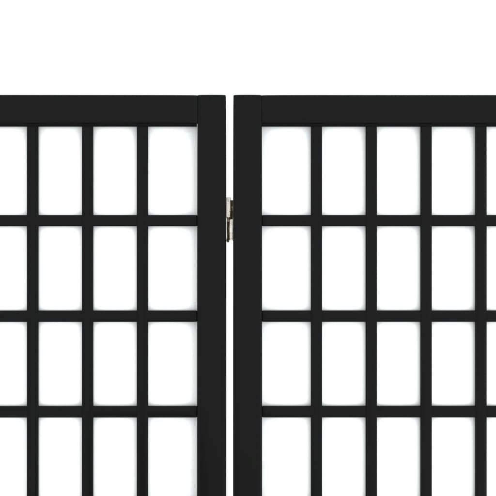 Divisorio Pieghevole 4 Pannelli Stile Giapponese 160x170cm Nero cod mxl 65605