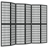 Divisorio Pieghevole 6 Pannelli Stile Giapponese 240x170cm Nero cod mxl 65607