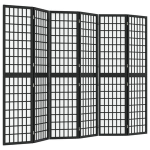 Divisorio Pieghevole 6 Pannelli Stile Giapponese 240x170cm Nero cod mxl 65607