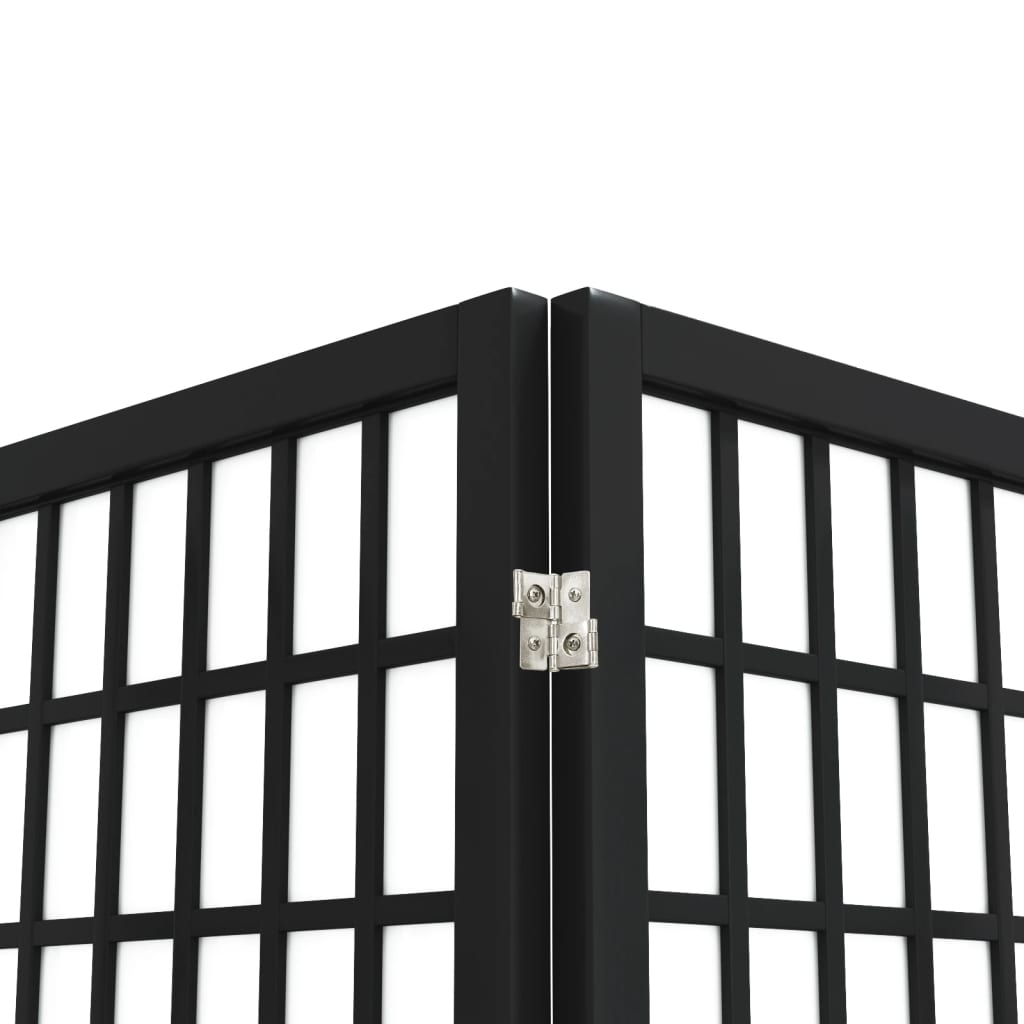 Divisorio Pieghevole 6 Pannelli Stile Giapponese 240x170cm Nero cod mxl 65607