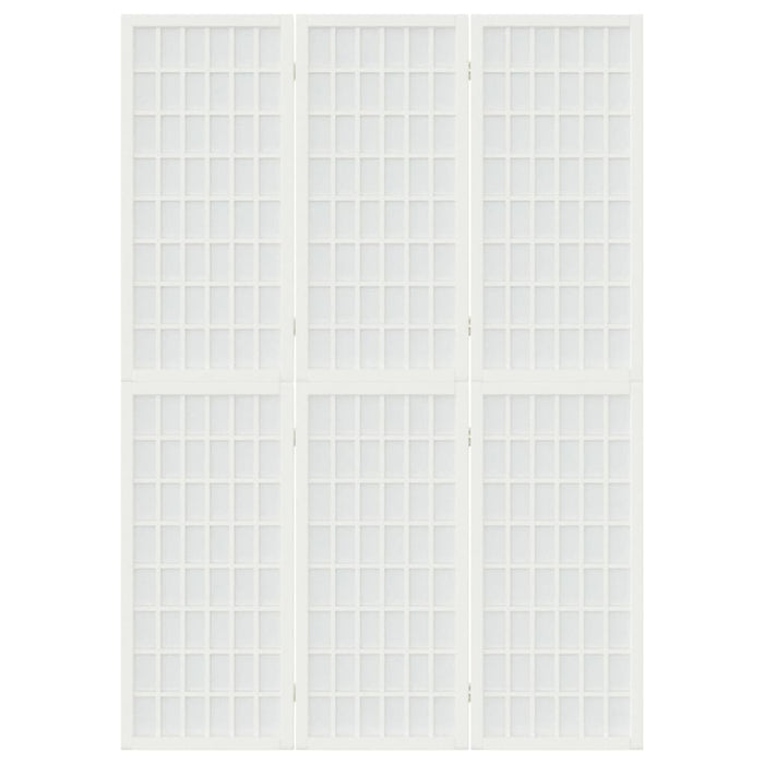 Divisorio Pieghevole 3 Pannelli Stile Giapponese 120x170 Bianco 352087