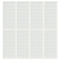 Divisorio Pieghevole 4 Pannelli Stile Giapponese 160x170 Bianco 352088