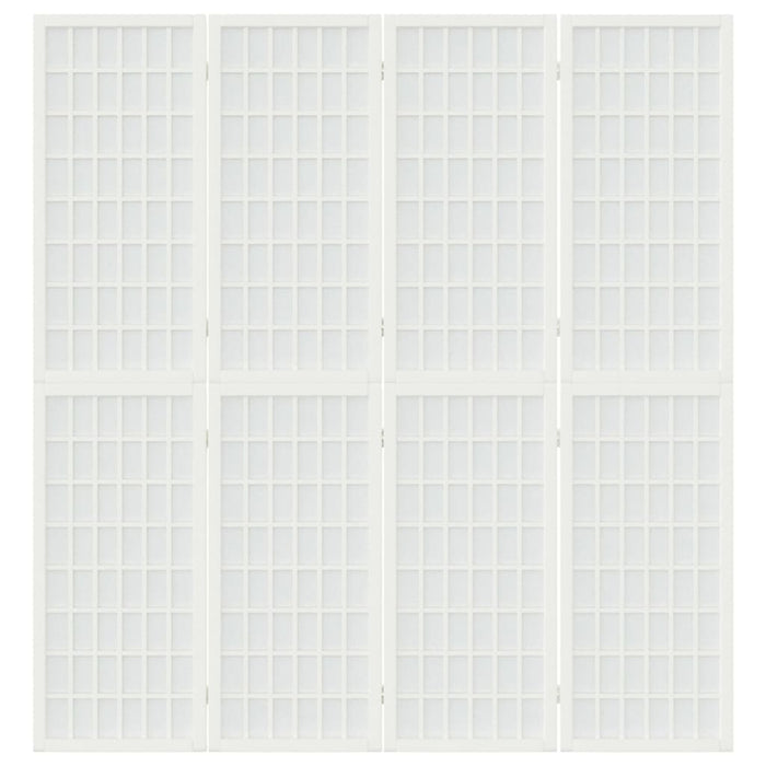 Divisorio Pieghevole 4 Pannelli Stile Giapponese 160x170 Bianco 352088