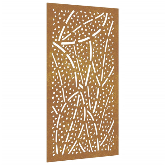 Decorazione Muro da Giardino 105x55 cm Foglia Acciaio Corten 824475