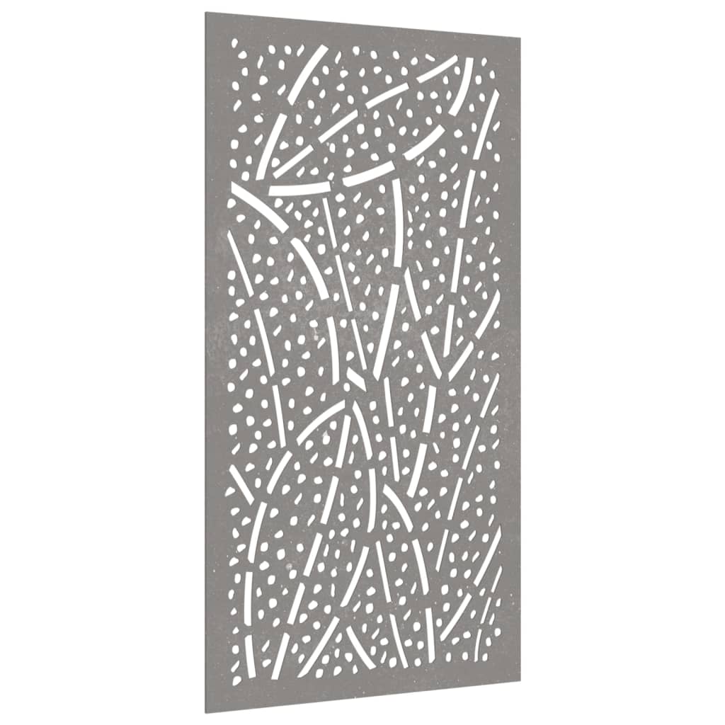 Decorazione Muro da Giardino 105x55 cm Foglia Acciaio Cortencod mxl 82599