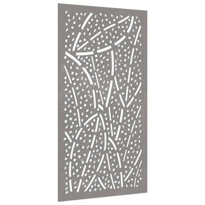 Decorazione Muro da Giardino 105x55 cm Foglia Acciaio Cortencod mxl 82599