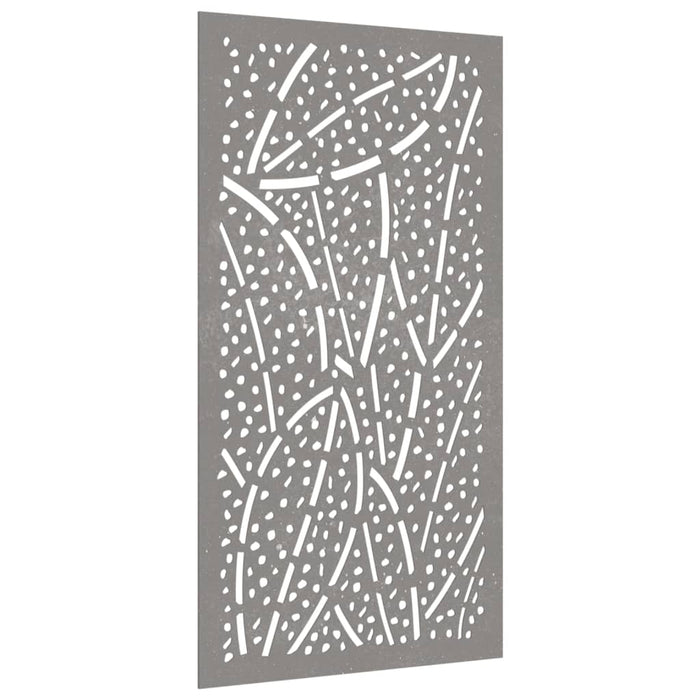 Decorazione Muro da Giardino 105x55 cm Foglia Acciaio Cortencod mxl 82599