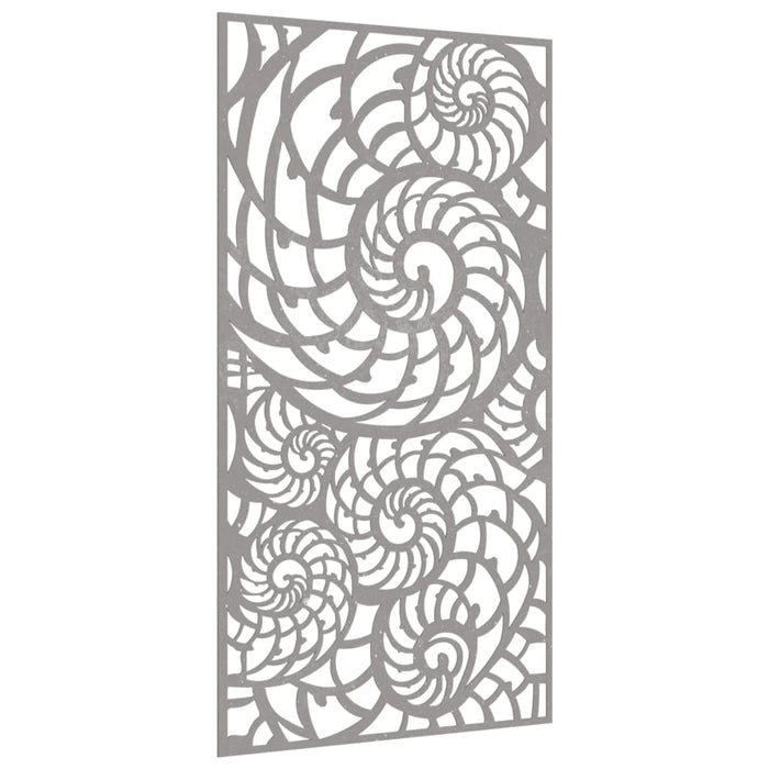Decorazione Muro da Giardino 105x55cm Conchiglia Acciaio Cortencod mxl 106536