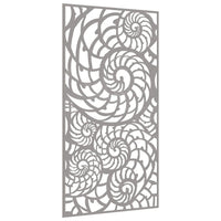 Decorazione Muro da Giardino 105x55cm Conchiglia Acciaio Corten 824476
