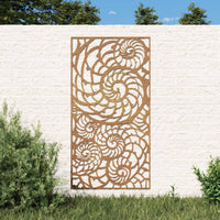 Decorazione Muro da Giardino 105x55cm Conchiglia Acciaio Cortencod mxl 106536