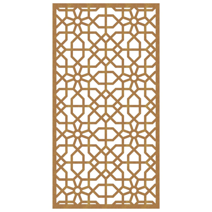 Decorazione Muro da Giardino 105x55 cm Moresco Acciaio Corten 824477