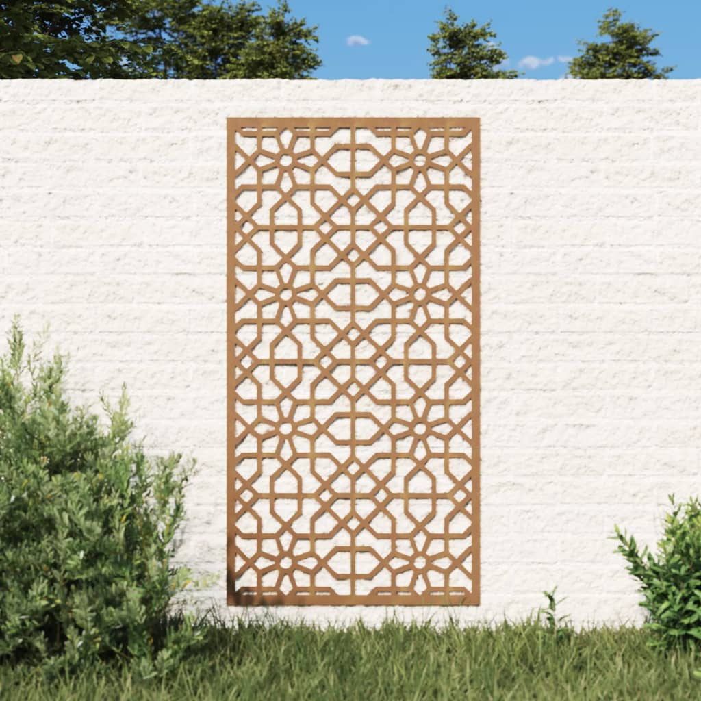Decorazione Muro da Giardino 105x55 cm Moresco Acciaio Cortencod mxl 82600