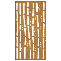 Decorazione Muro da Giardino 105x55 cm Bambù in Acciaio Corten 824481