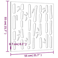 Decorazione Muro da Giardino 55x55 cm Bambù in Acciaio Corten 824482