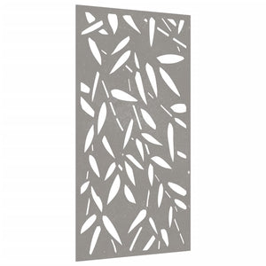Decorazione Muro Giardino 105x55 cm Foglie Bambù Acciaio Corten 824483