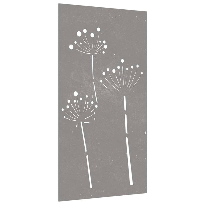 Decorazione Muro da Giardino 105x55 cm Fiore in Acciaio Cortencod mxl 130628