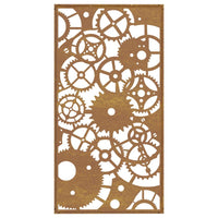 Decorazione Muro Giardino 105x55 cm Ingranaggio Acciaio Corten 824492