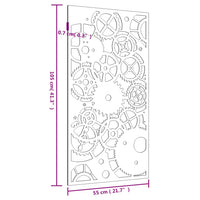 Decorazione Muro Giardino 105x55 cm Ingranaggio Acciaio Corten 824492