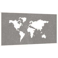 Decorazione Muro Giardino 105x55 cm Mappa Mondo Acciaio Corten 824498