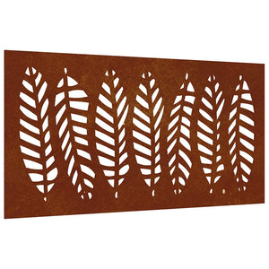 Decorazione Muro da Giardino 105x55 cm Foglia Acciaio Corten 824500