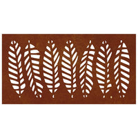 Decorazione Muro da Giardino 105x55 cm Foglia Acciaio Corten 824500