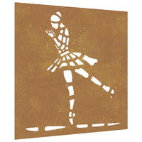 Decorazione Muro Giardino 55x55 cm Ballerina in Acciaio Cortencod mxl 130668