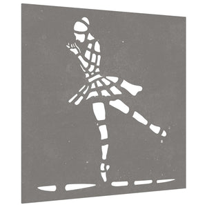 Decorazione Muro Giardino 55x55 cm Ballerina in Acciaio Cortencod mxl 130668