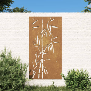 Decorazione Muro da Giardino 105x55 cm BambÃ¹ in Acciaio Cortencod mxl 106729