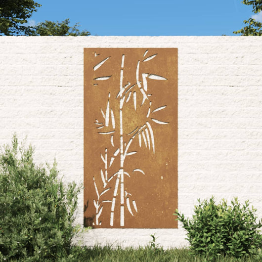 Decorazione Muro da Giardino 105x55 cm BambÃ¹ in Acciaio Cortencod mxl 106729
