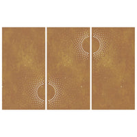 Decorazioni Muro da Giardino 3 pz 105x55 cm Sole Acciaio Corten 824512