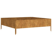 Fioriera Rialzata da Giardino 100x100x33,5 cm in Acciaio Corten 824515